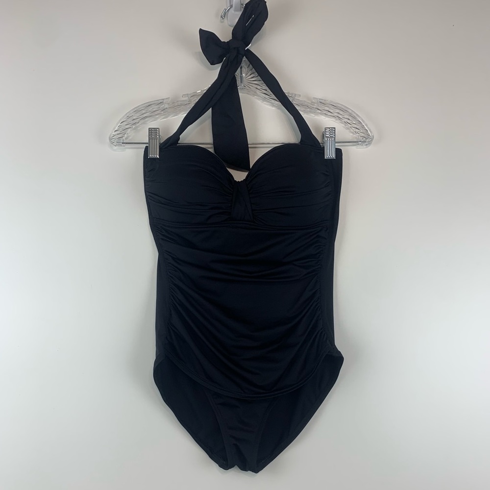 Tommy Bahama Black One-Piece Swimsuit